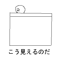 体の一部が隠れる