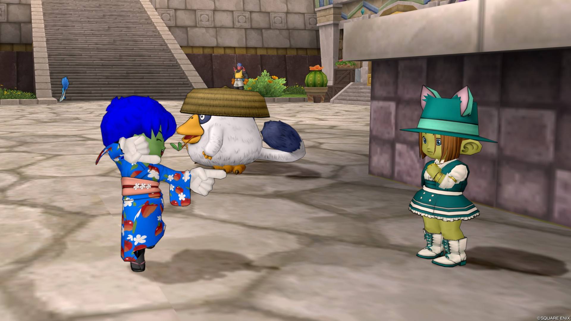 旅の覇者モンジと大会係員ツムム