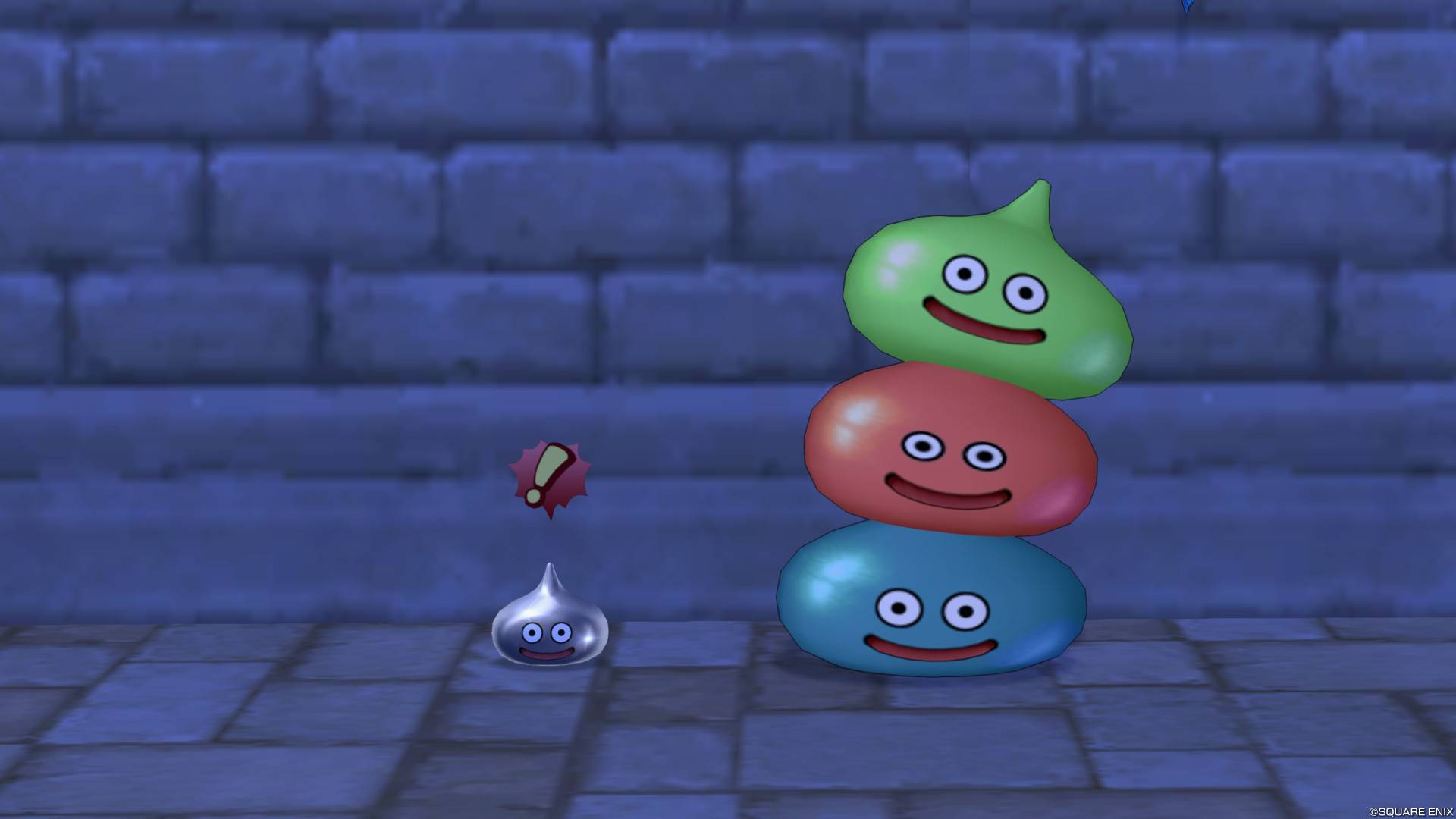 隠れメタルスライム像庭としぐさ・ネタ「スラタワー」