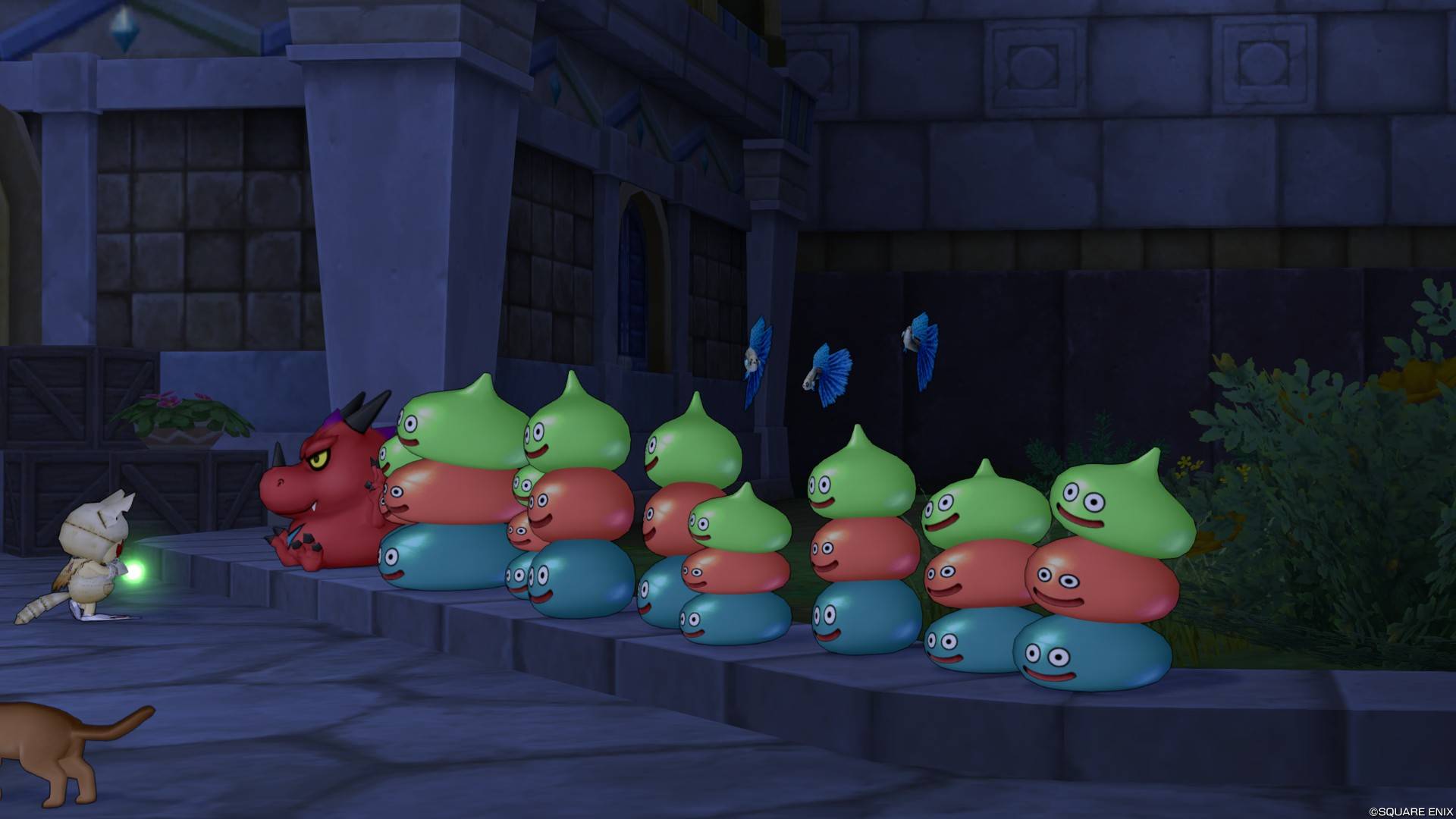 スライムタワーの列