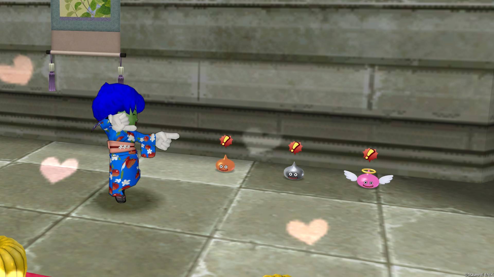 隠れメタルスライムの像