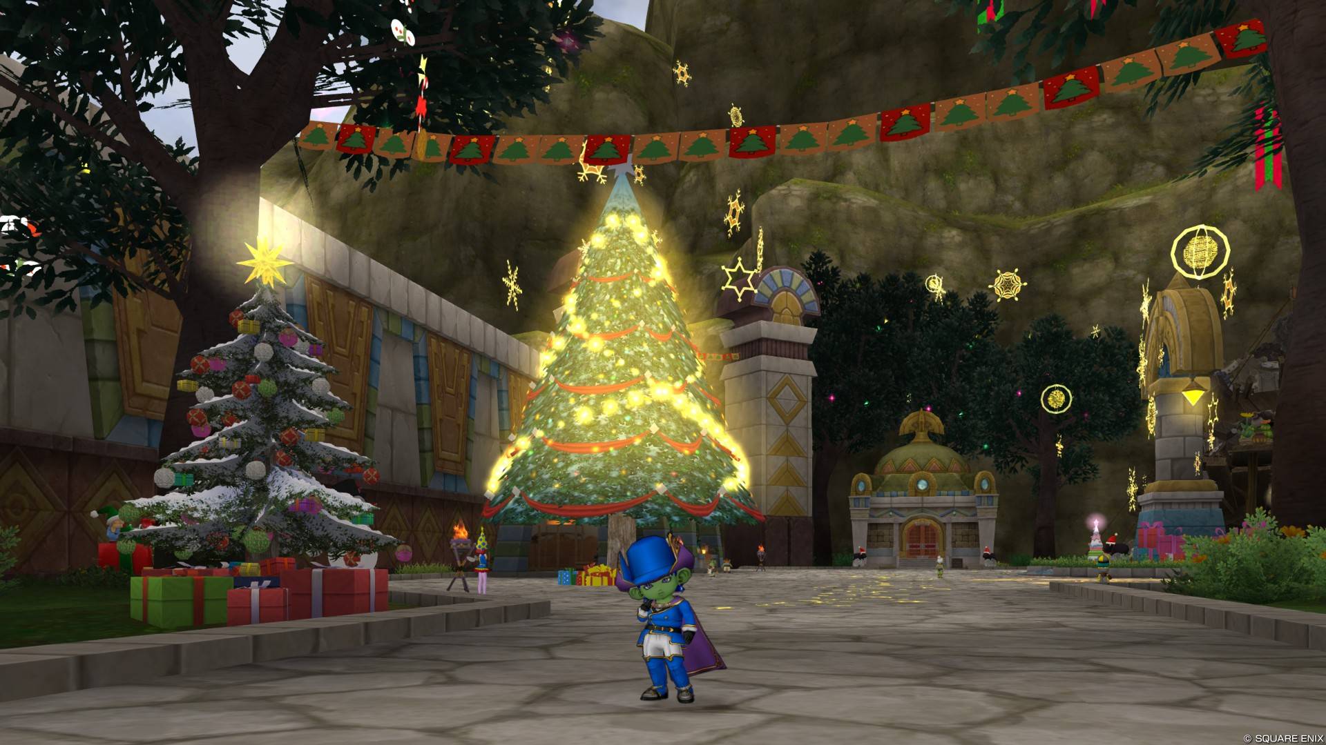 クリスマスの装いのガタラ